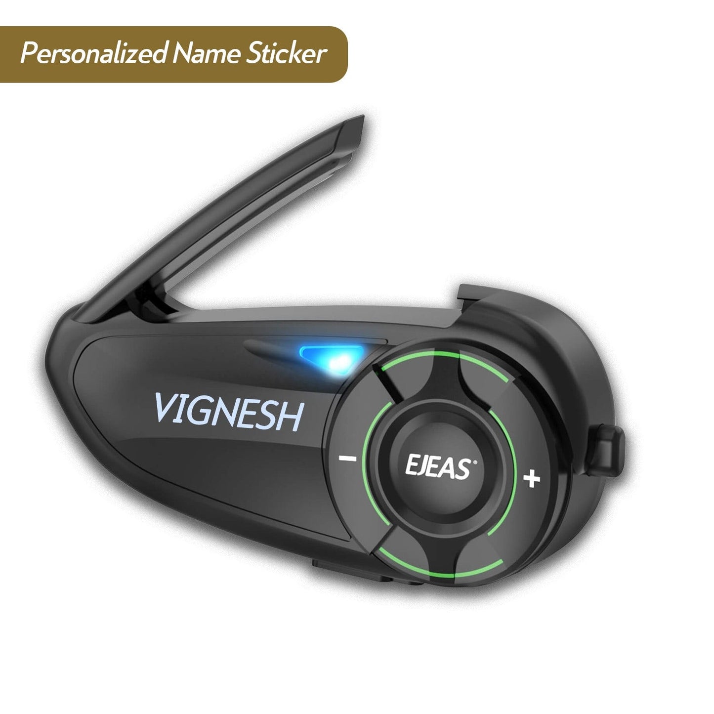 Customize Your Intercom With Name On Ejeas India Q8 5G Mesh Helmet Intercom - Ejeas India