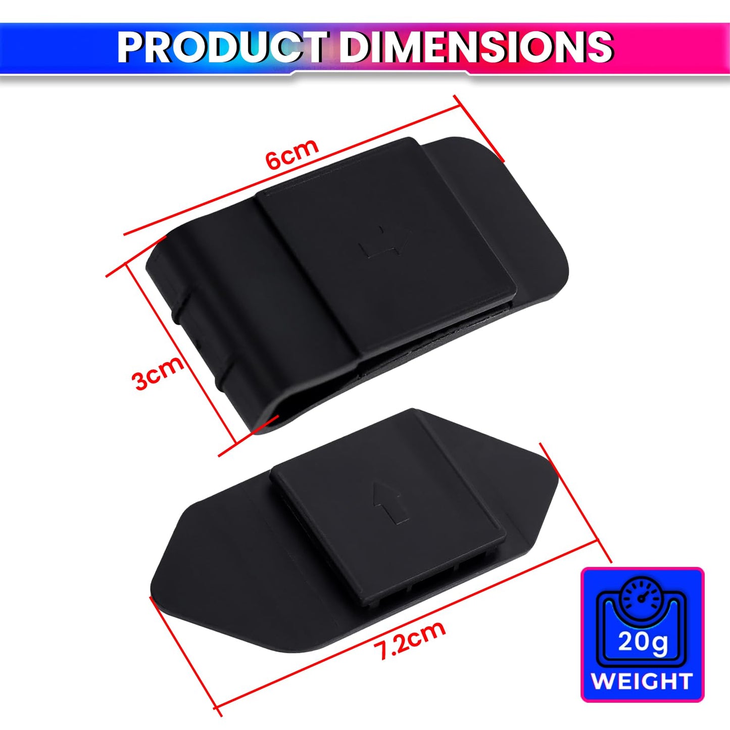 Ejeas Intercom Mounting Clip Compatible with V6, V6 Pro, V6 Pro Plus V4 Plus Intercom (Pack of 2) - Ejeas India