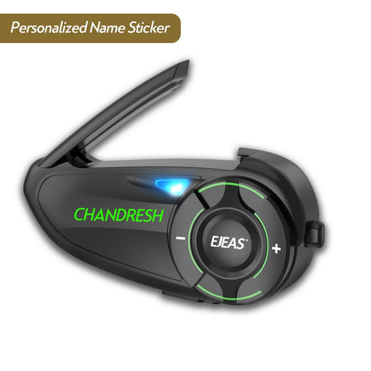 Customize Your Intercom With Name On Ejeas India Q8 5G Mesh Helmet Intercom - Ejeas India