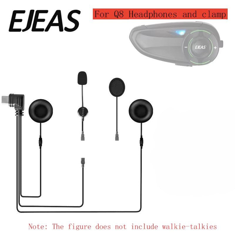Ejeas India Original Q8 Helmet Speaker Set With Mic - Ejeas India