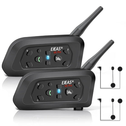 Ejeas V6 Pro Plus Multi Rider Helmet Intercom Combo - Ejeas India