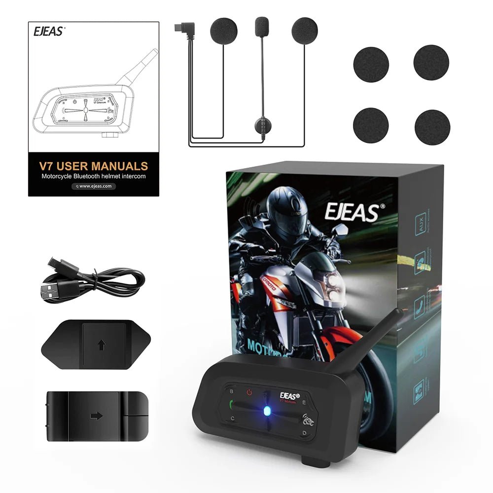 Ejeas V7 Multi Rider Bluetooth Helmet Intercom - Ejeas India
